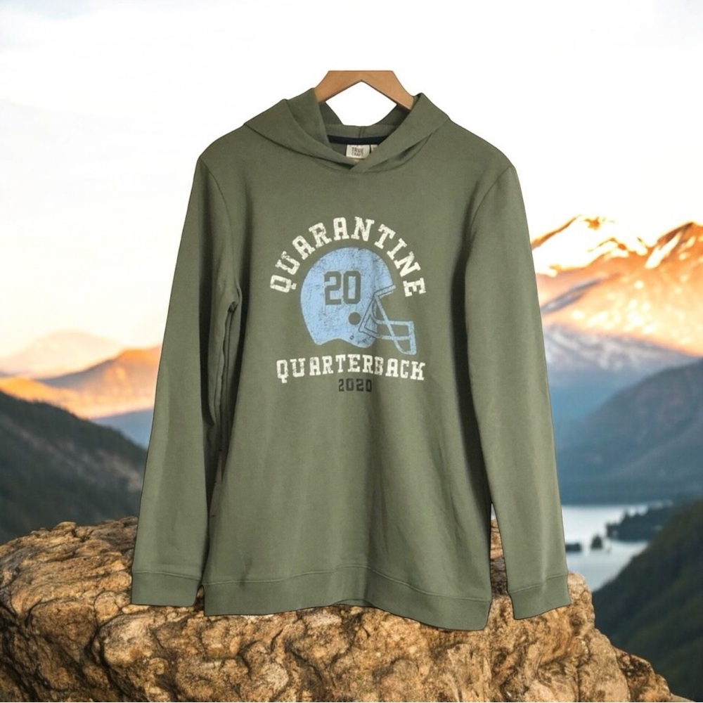 True Craft Long Sleeve‎ Fleece Sweatshirt Hood Graphic XL Junior Size